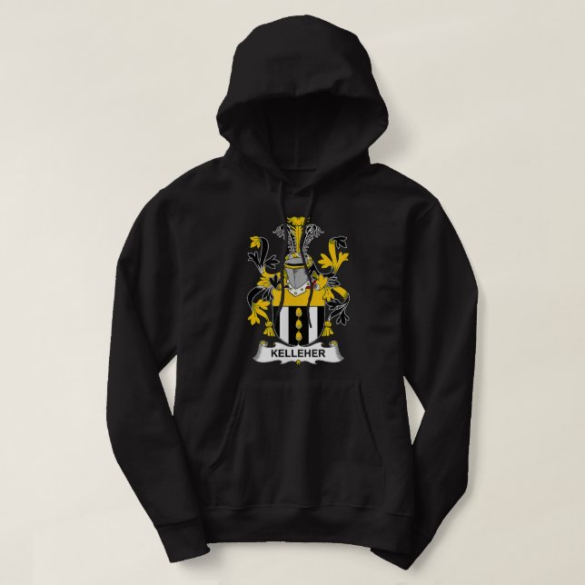 Kelly Coat of Arms Family Crest Hoodie (Design Front)