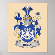 Kelly Coat of Arms Poster