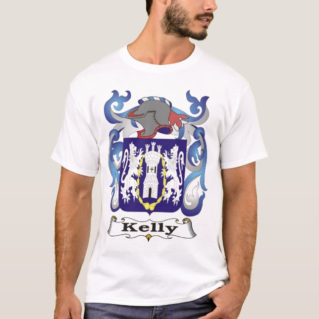 Kelly Family Coat of Arms T-shirt (Front)