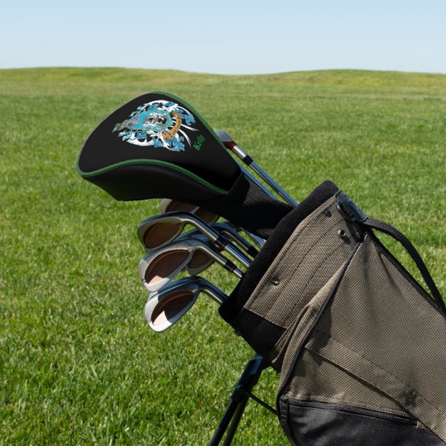 Kelly Family Crest / Coat of Arms Golf Head Cover (In Situ)