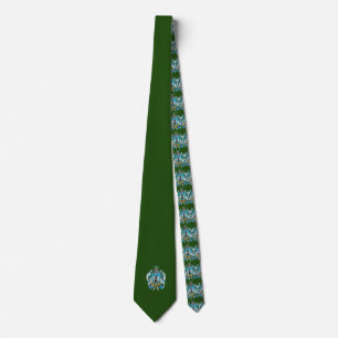 Kelly Family Crest / Coat of Arms Tie - Hand Drawn