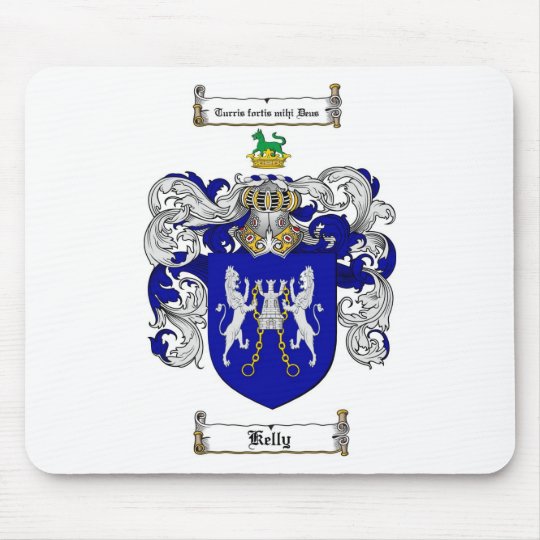 KELLY FAMILY CREST - KELLY COAT OF ARMS MOUSE PAD | Zazzle.com