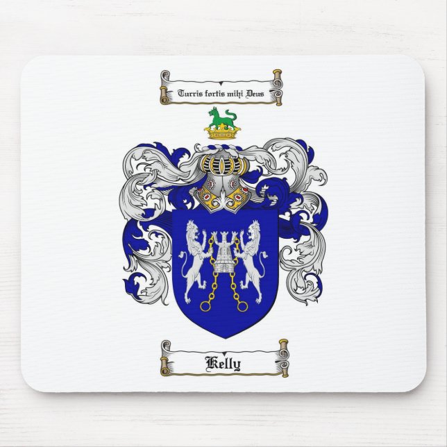 KELLY FAMILY CREST -  KELLY COAT OF ARMS MOUSE PAD (Front)