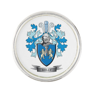 Kelly Family Crest Lapel Pin