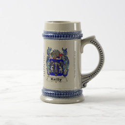 Kelly Family Crest on a Stein