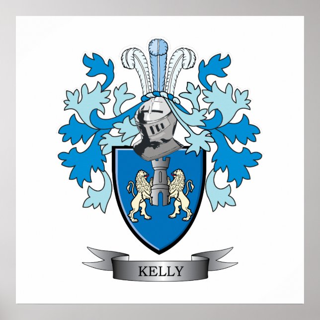 Kelly Family Crest Poster (Front)