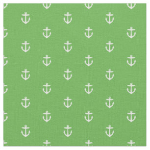 Kelly Green Anchor Print Fabric