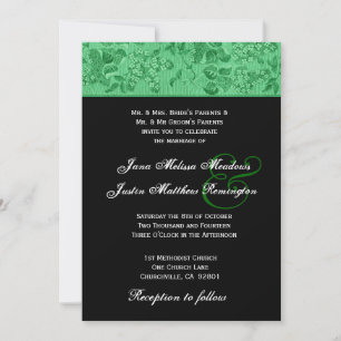 Kelly Green and Black Vintage Wedding Template