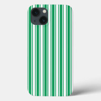 Kelly green and white candy stripes Case-Mate iPho