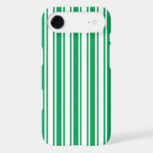 Kelly green and white candy stripes iPhone 17 air case