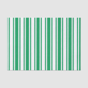 Kelly green and white candy stripes tissue paper