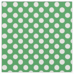 Kelly Green and White Polka Dot Fabric