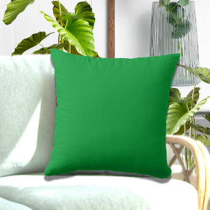 Kelly Green Basic Solid color Simple Plain  Throw Pillow