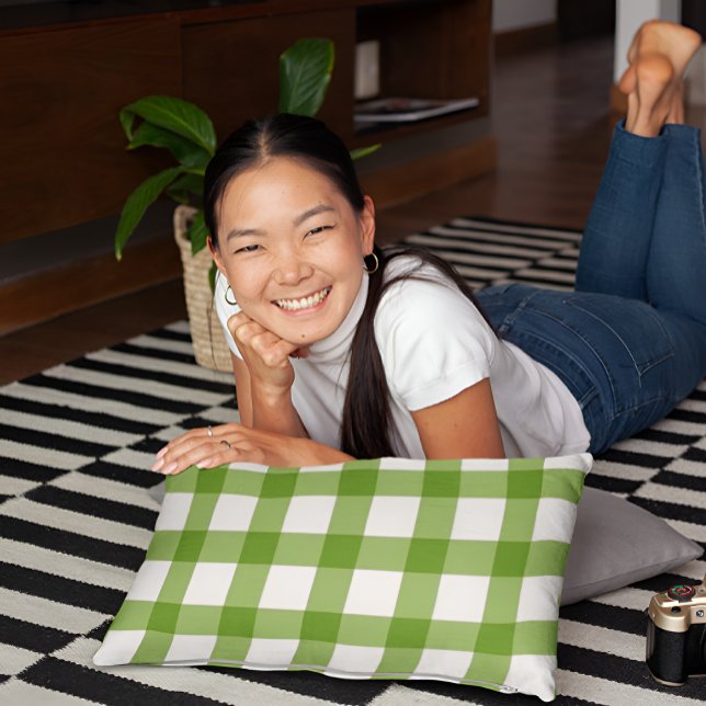 Kelly Green Checkered Pillow Case (Creator Uploaded)