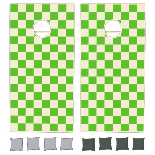 Kelly Green & Cream Checker