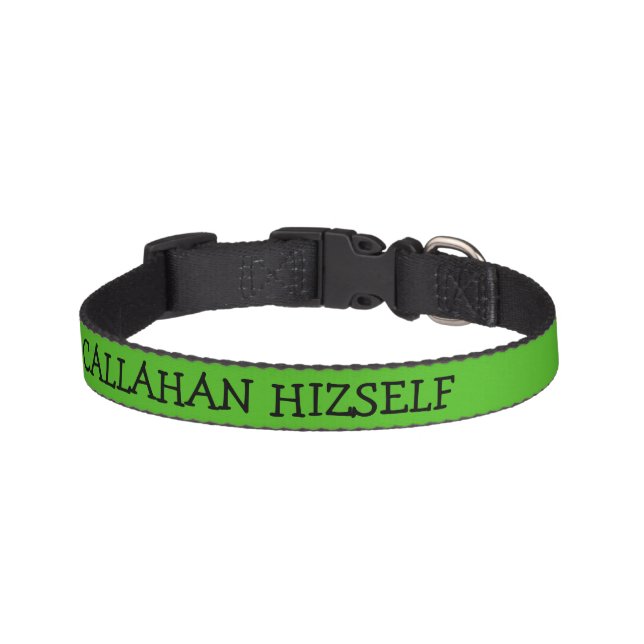 Kelly Green Dog Collar Personalized (Front)