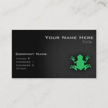 Kelly Green Frog Business Card by ColorStock at Zazzle