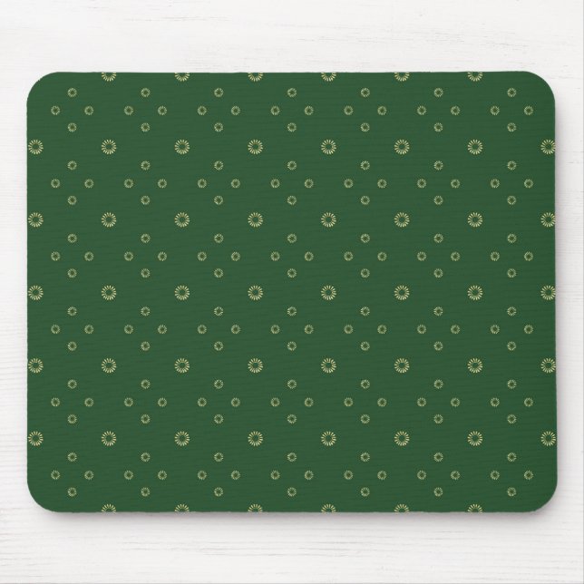 Kelly Green | Golden Zinnia Sun Mouse Pad (Front)
