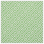 Kelly Green Greek Key Fabric