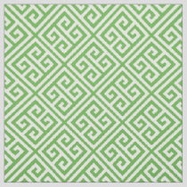 Kelly Green Greek Key Fabric