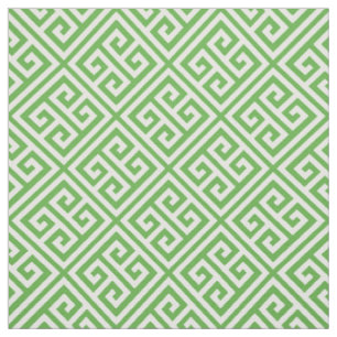 Kelly Green Greek Key Fabric
