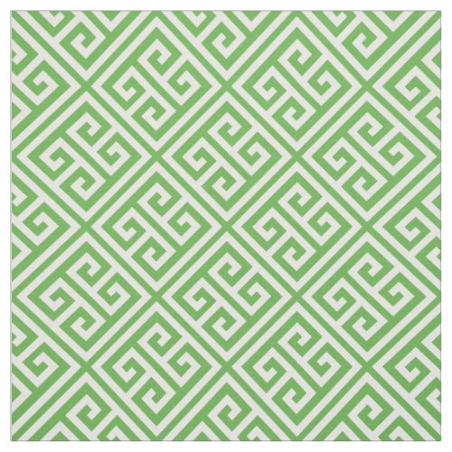 Kelly Green Greek Key Fabric