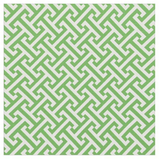 Kelly Green Greek Key Pattern Fabric