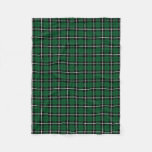 Kelly green Irish green white/black stripe Fleece Blanket