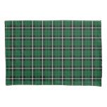 Kelly green Irish green white/black stripe plaid Pillowcase