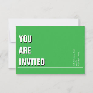 Kelly Green Minimal Church Invite