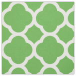 Kelly Green Modern Quatrefoil Large Scale Fabric
