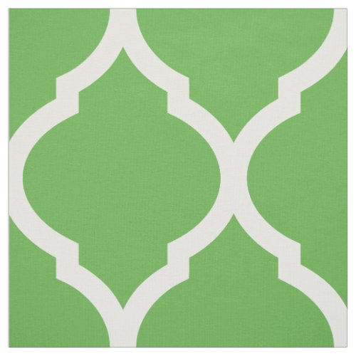 Kelly Green Moroccan Quatrefoil Large Scale Fabric