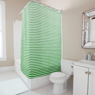 Kelly Green Ombre Stripe Shower Curtain