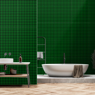 Kelly Green One Inch Wide Buffalo Plaid Wallpaper