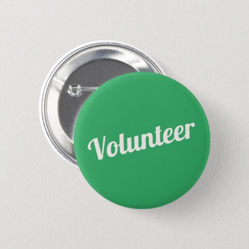 Kelly Green Pin_back Volunteer Buttons