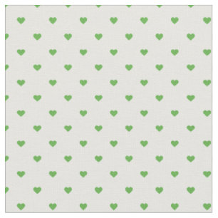 Kelly Green Polka Dot Hearts Fabric