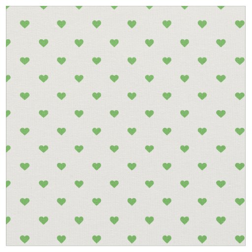Kelly Green Polka Dot Hearts Fabric