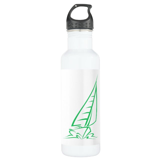 Kelly Green Sailing Water Bottle (Front)