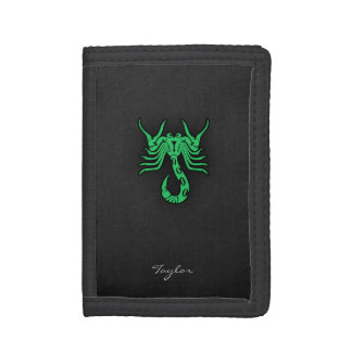 Kelly Green Scorpio Tri-fold Wallet