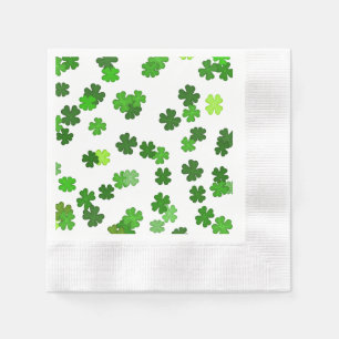 Kelly green “Shamrocks Falling” Napkins
