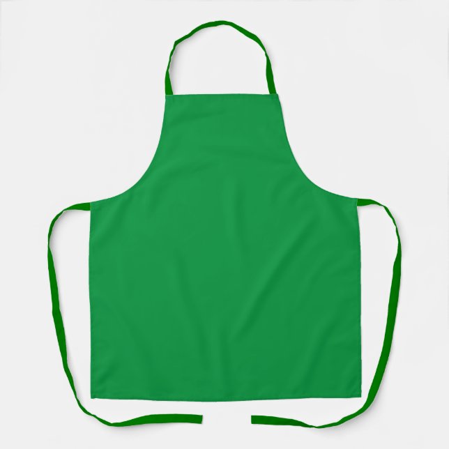 Kelly Green solid color Apron (Front)