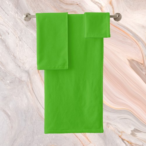 Kelly Green Solid Color Bath Towel Set