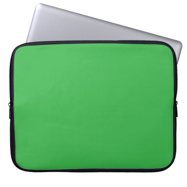 Kelly Green Solid Color  Laptop Sleeve (Front)