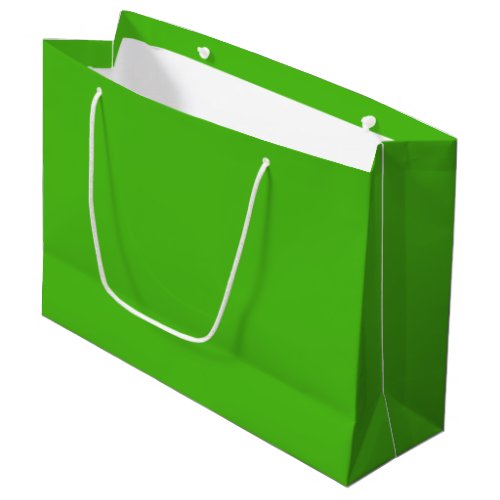 Kelly Green Solid Color Large Gift Bag