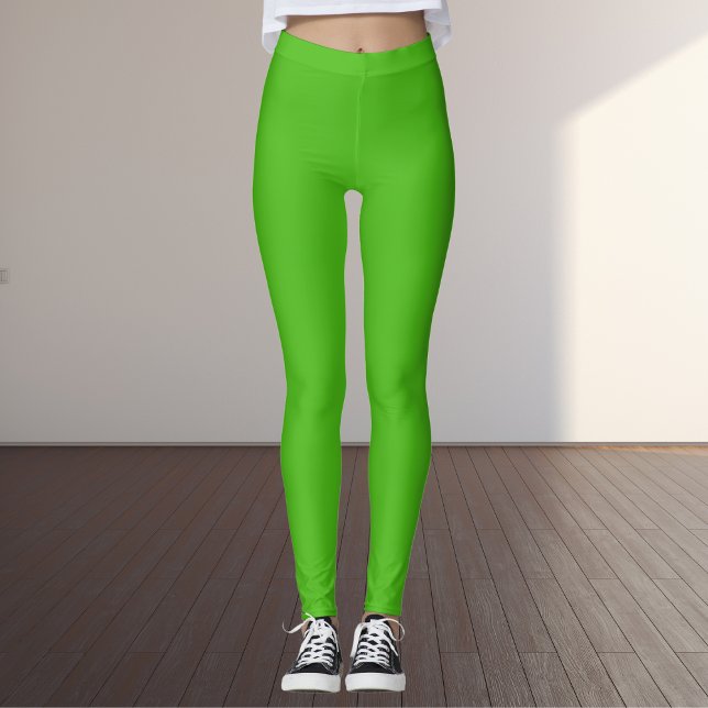 Kelly Green Solid Color Leggings (Creator Uploaded)