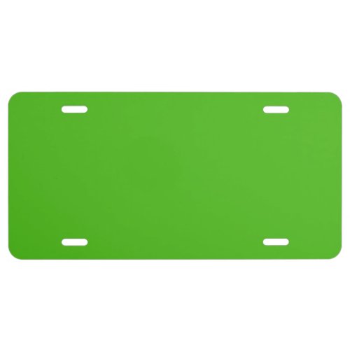 Kelly Green Solid Color License Plate