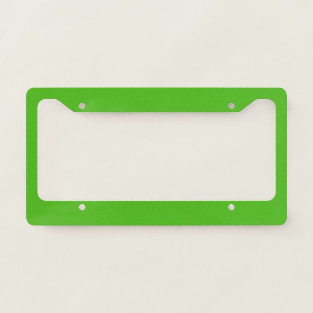Kelly Green Solid Color License Plate Frame (Front)