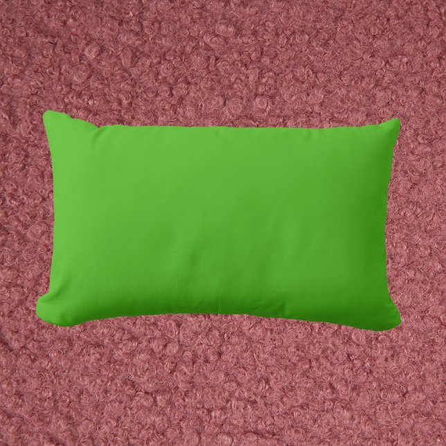 Kelly Green Solid Color Lumbar Pillow (Creator Uploaded)