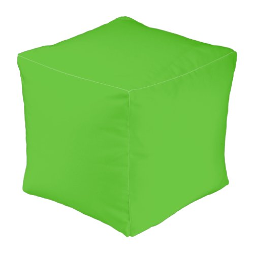 Kelly Green Solid Color Pouf