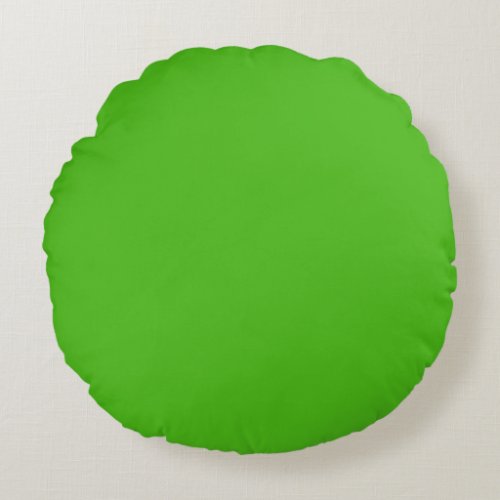 Kelly Green Solid Color Round Pillow
